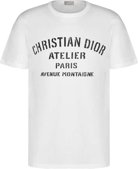 christian dior atelier white t shirt|ecru christian atelier t shirt.